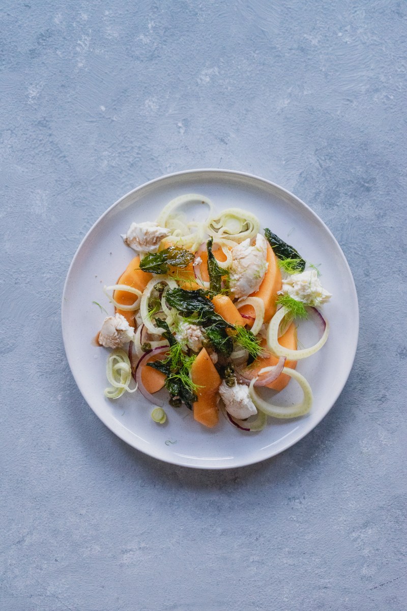 Cooking with.. Jamie Oliver: Salada de Funcho, Meloa e Mozzarella