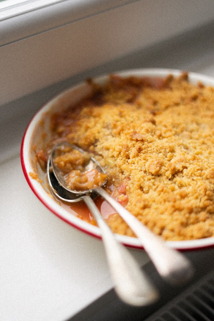 Receita de Crumble de Ruibarbo