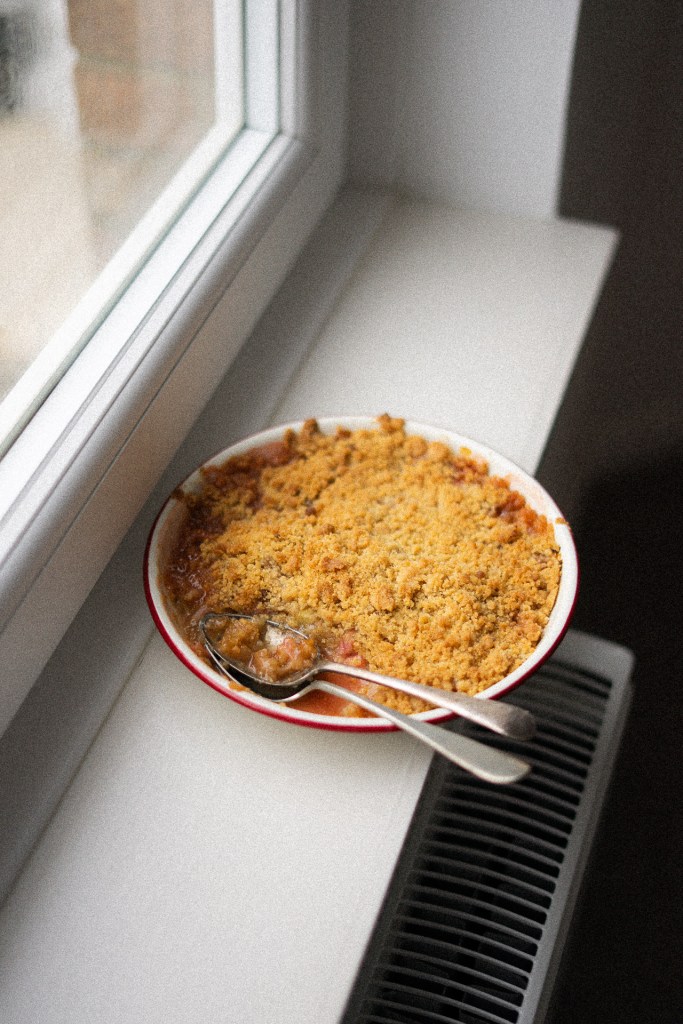 Receita de Crumble de Ruibarbo