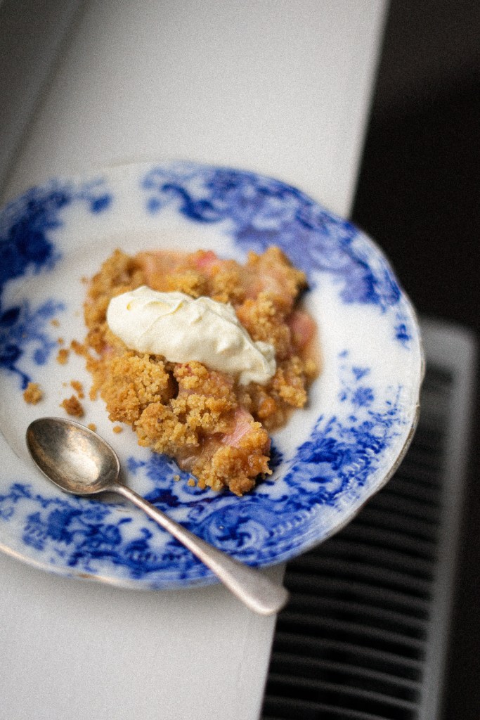 Receita de Crumble de Ruibarbo